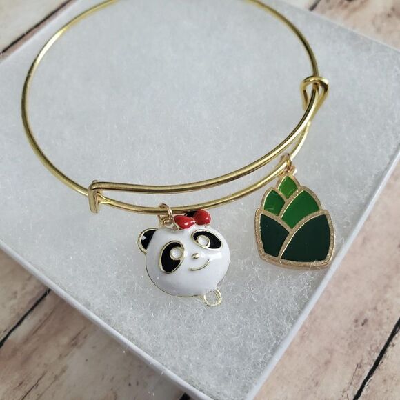 Gold Panda Bracelet, Zoologist Gift - Picture 7 of 11